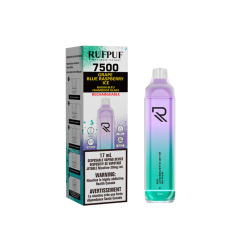 Grape Blue Raspberry Ice Rufpuf 7500 Disposable Vape