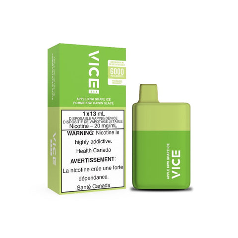 Apple Kiwi Grape Ice Vice Box 6000 Disposable Vape