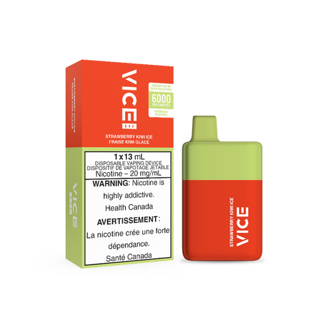 BUY 5 AND GET 6TH ONE FREE. VICE BOX STRAWBERRY KIWI ICE DISPOSABLE MISTER VAPOR CANADA  Same-day delivery within the zone and express shipping GTA, Scarborough, Brampton, Etobicoke, Mississauga, Markham, Richmond Hill, Ottawa, Montreal, Nova Scotia, PEI, Vancouver,  Vaughan, Toronto, York, North York, London, Kingston, Burlington, Hamilton, Quebec City, Halifax, St. John's, Fredericton, Ontario, Laval, Levis, Brossard, Sudbury, Trois-Rivieres,  Sherbrooke, Barrie, Orillia, Winnipeg, Alberta, B.C AND U.S.A