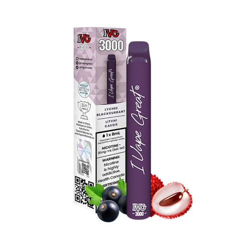 Lychee Blackcurrant IVG 3000 Disposable Vape