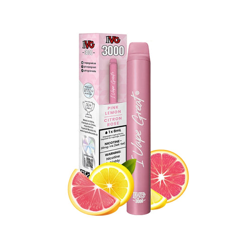 Pink Lemon IVG 3000 Disposable Vape