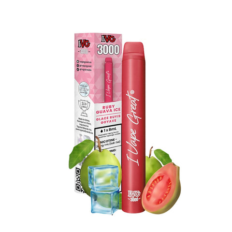 Ruby Guava Ice IVG 3000 Disposable Vape