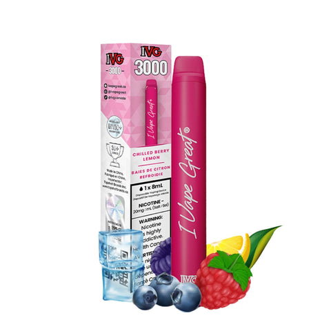 Chilled Berry Lemon IVG 3000 Disposable Vape