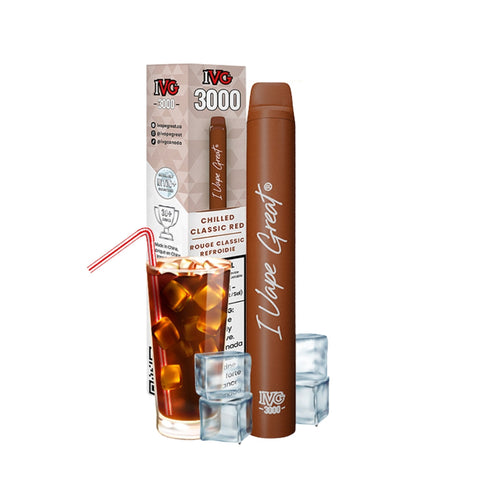 Chilled Classic Red IVG 3000 Disposable Vape