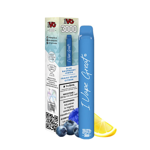 Blue Raspberry Lemon IVG 3000 Disposable Vape