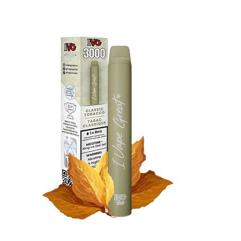 Classic Tobacco IVG 3000 Disposable Vape