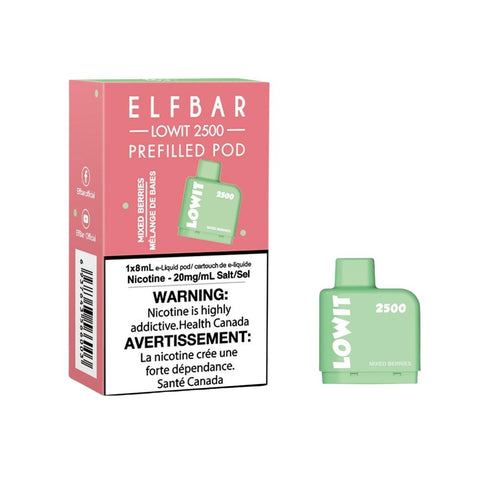 Mixed Berries Elf Bar Lowit 2500 Prefilled Pod