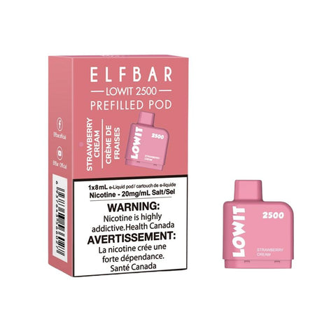 Strawberry Cream Elf Bar Lowit 2500 Prefilled Pod