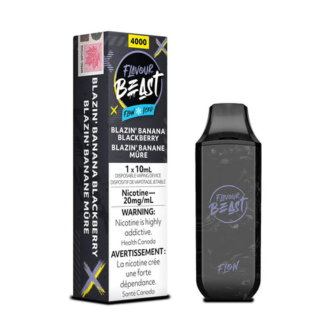 Blazin' Banana Blackberry Iced Flavour Beast Flow 4000 Disposable Vape