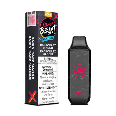 Ragin' Razz Mango Iced Flavour Beast Flow 4000 Disposable Vape