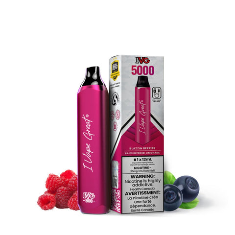 Blazin Berries IVG Bar Max 5000 Disposable Vape