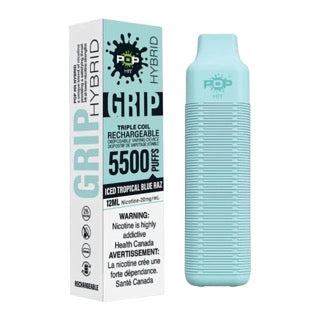 Iced Tropical Blue Raz Pop Hybrid Grip 5500 Disposable Vape