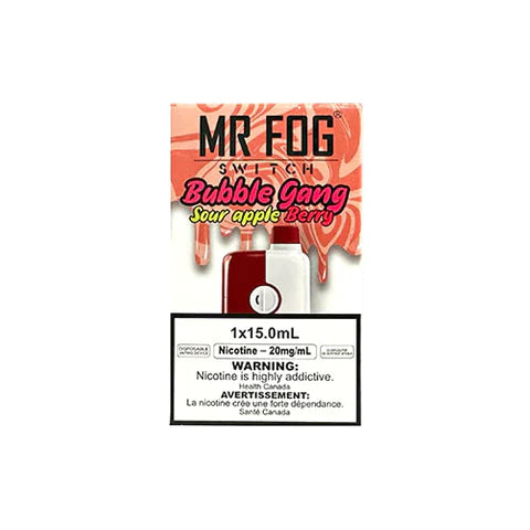 Bubble Gang Sour Apple Berry Mr. Fog Switch 5500 Disposable Vape