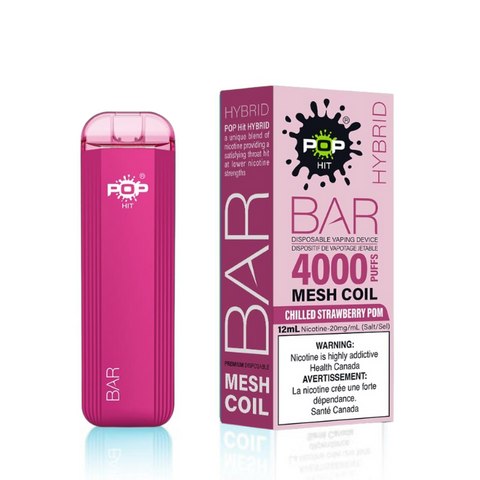 Chilled Strawberry Pom Pop Hybrid Bar 4000 Disposable Vape