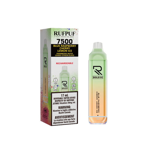 buy RUFPUF BLUE RASPBERRY CHERRY LEMON ICE DISPOSABLE (7500 PUFFS) mister vapor  Same-day delivery within the zone and express shipping GTA, Scarborough, Brampton, Etobicoke, Mississauga, Markham, Richmond Hill, Ottawa, Montreal, Nova Scotia, PEI, Vancouver,  Vaughan, Toronto, York, North York, London, Kingston, Burlington, Hamilton, Quebec City, Halifax, St. John's, Fredericton, Ontario, Laval, Levis, Brossard, Sudbury, Trois-Rivieres,  Sherbrooke, Barrie, Orillia, Winnipeg, Alberta, B.C AND U.S.A