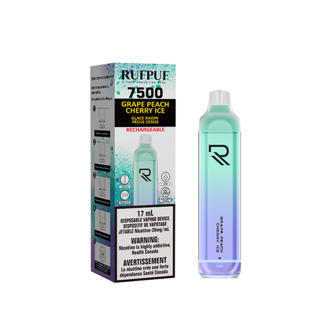 Online vape store RUFPUF GRAPE PEACH CHERRY DISPOSABLE (7500 PUFFS) Mister Vapor