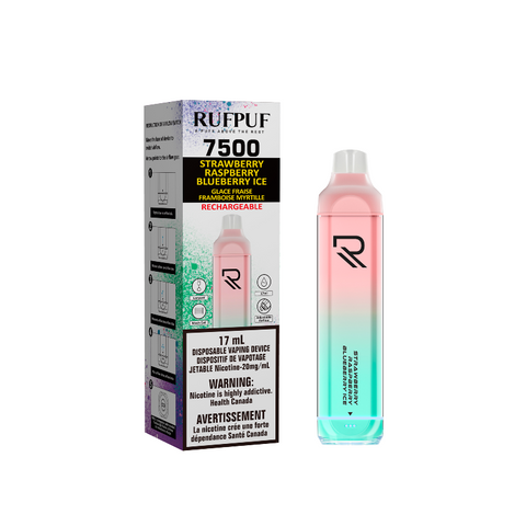 RUFPUF STRAWBERRY RASPBERRY BULEBERRY ICE DISPOSABLE (7500 PUFFS) Mister Vapor Canada