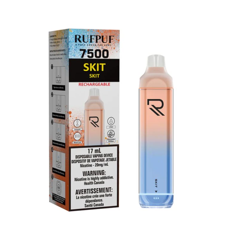 VAPE STORE NEAR ME RUFPUF SKIT DISPOSABLE (7500 PUFFS) MISTER VAPOR CANADA