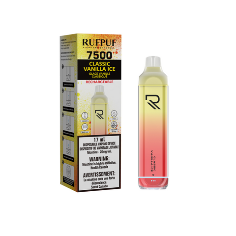 BEST VAPE SHOP RUFPUF CLASSIC VANILLA ICE DISPOSABLE (7500 PUFFS) MISTER VAPOR CANADA