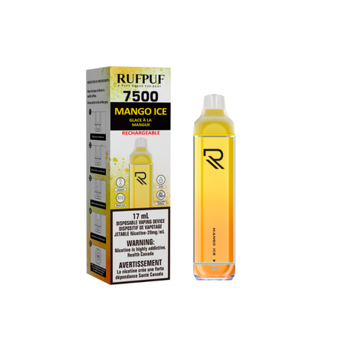 VAPE STORE NEAR ME RUFPUF MANGO ICE DISPOSABLE (7500 PUFFS) MISTER VAPOR CANADA