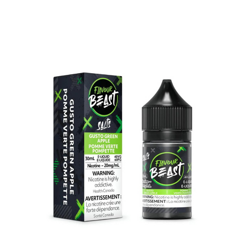 GET THE NEW FLAVOUR BEAST E-LIQUID GUSTO GREEN APPLE SALT AT MISTER VAPOR CANADA