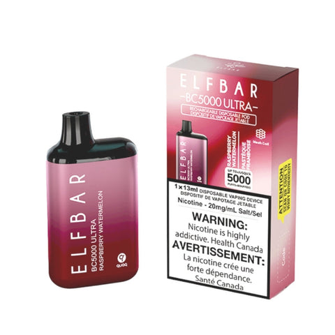 Raspberry Watermelon Elf Bar BC5000 Ultra Disposable Vape