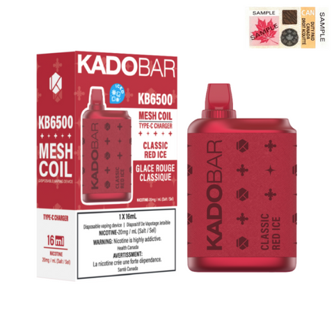 VAPE STORE NEAR ME SELLING KADO BAR CLASSIC RED ICE DISPOSABLE VAPE (6500 PUFFS) MISTER VAPOR CANADA