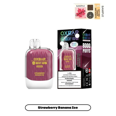 Strawberry Banana Ice Oxbar G-8000 Disposable Vape