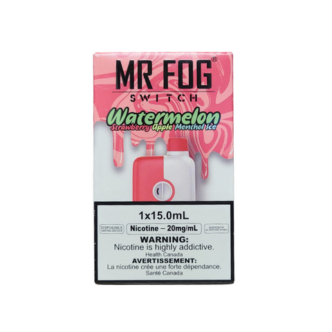 Watermelon Strawberry Apple Menthol Ice Mr. Fog Switch 5500 Disposable Vape