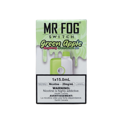 Raspberry Green Apple Watermelon Mr. Fog Switch 5500 Disposable Vape